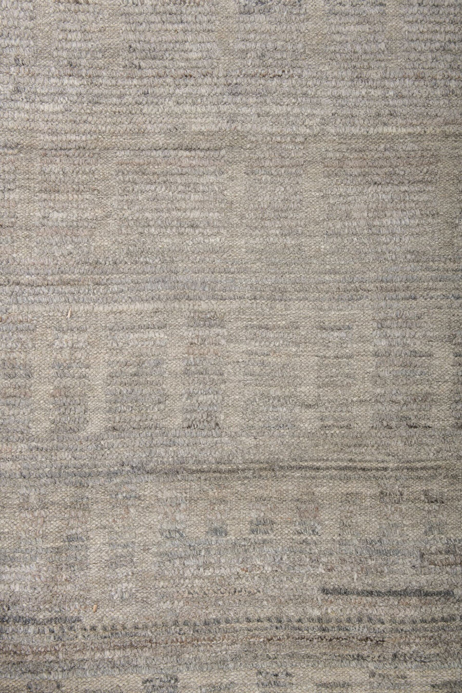 9' x 12' one-of-a-kind handmade vintage Tulu large size rug. Color palette: taupe, ivory, gray, greige, stone, beige