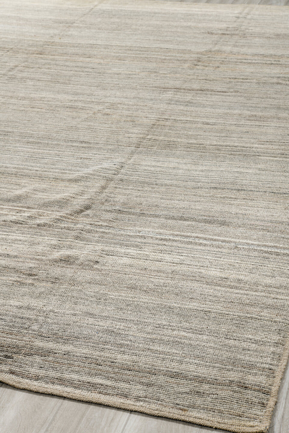 9' x 12' one-of-a-kind handmade vintage Tulu large size rug. Color palette: ivory, taupe, beige, gray