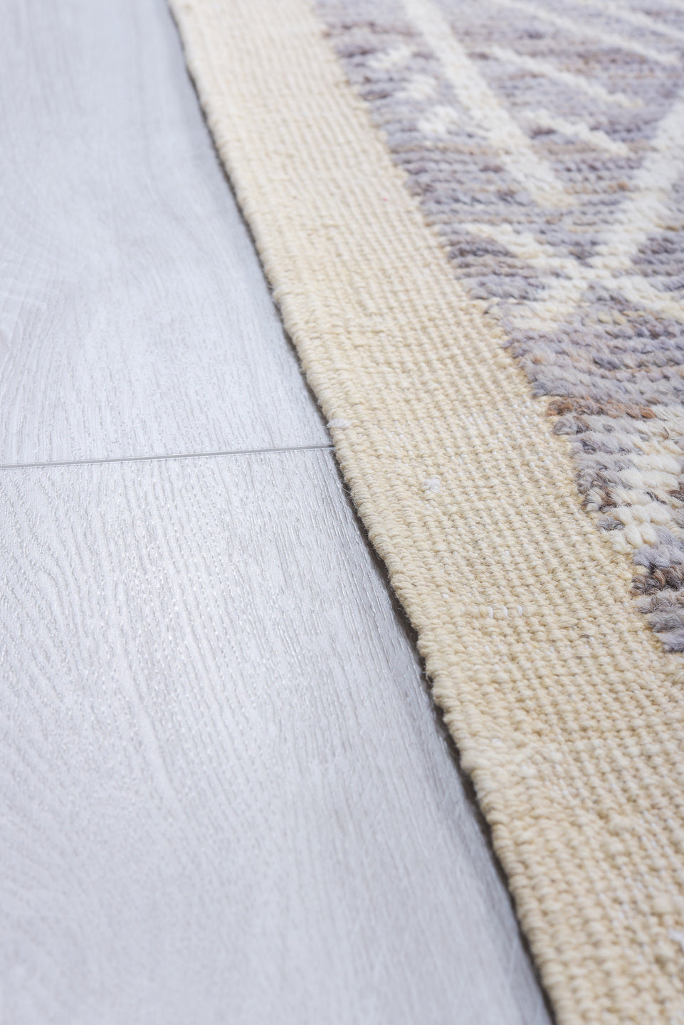 10' x 13' one-of-a-kind handmade vintage Tulu large size rug. Color palette: ivory, silver, gray, taupe, beige