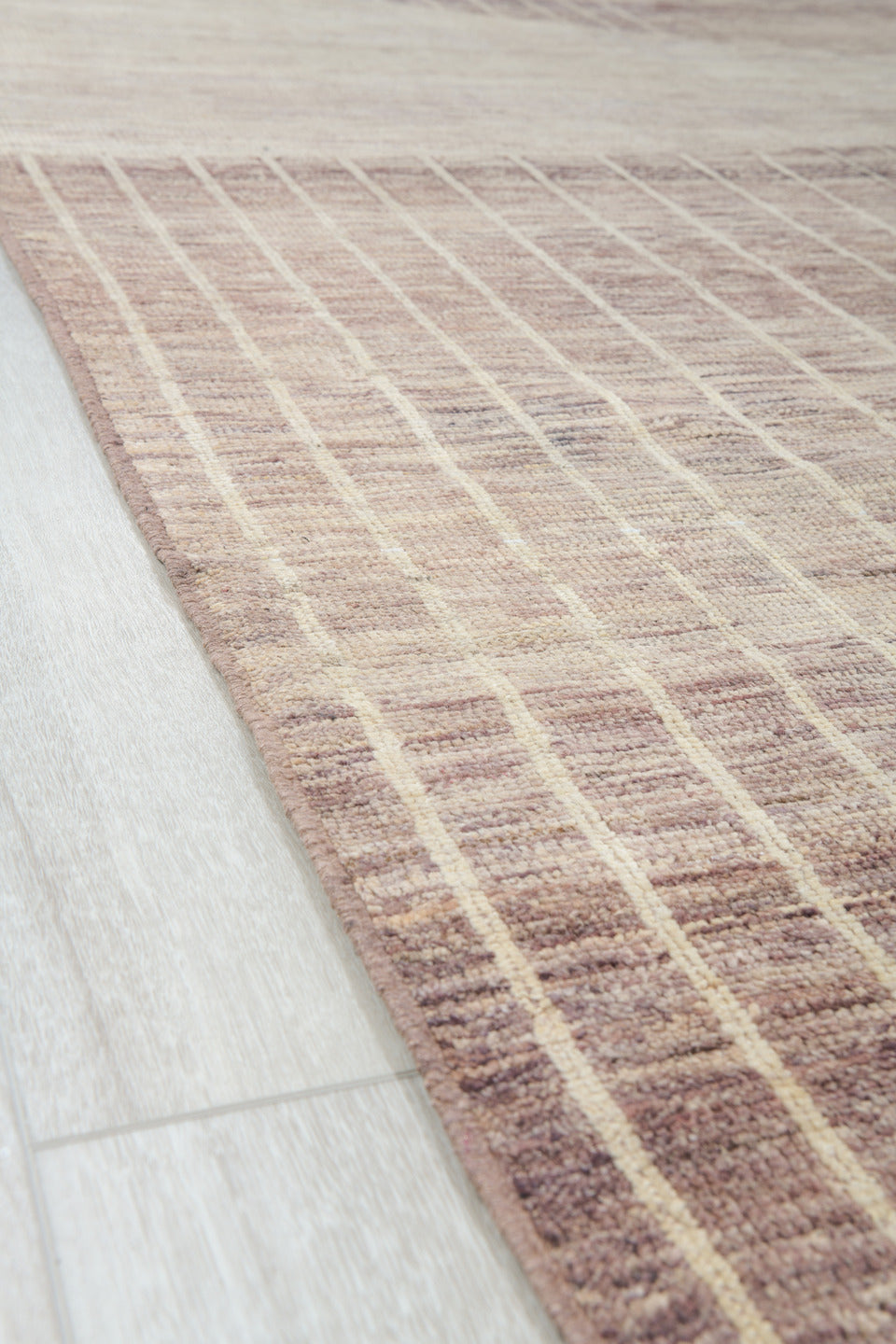 10' x 13' one-of-a-kind handmade vintage Tulu large size rug. Color palette: brown, ivory, taupe, charcoal, cream, beige