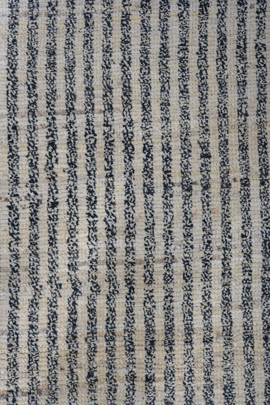 9' x 12' one-of-a-kind handmade vintage Tulu large size rug. Color palette: ivory, charcoal, gray, black