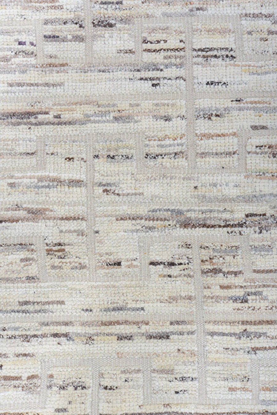 10' x 14' one-of-a-kind handmade vintage Tulu large size rug. Color palette: ivory, beige, taupe, gray, camel