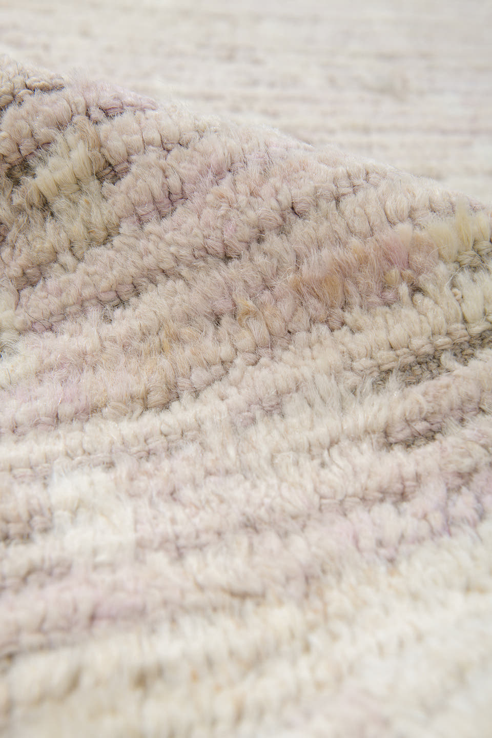 10' x 12' one-of-a-kind handmade vintage Tulu large size rug. Color palette: ivory, taupe, cream, beige, light gray, gray