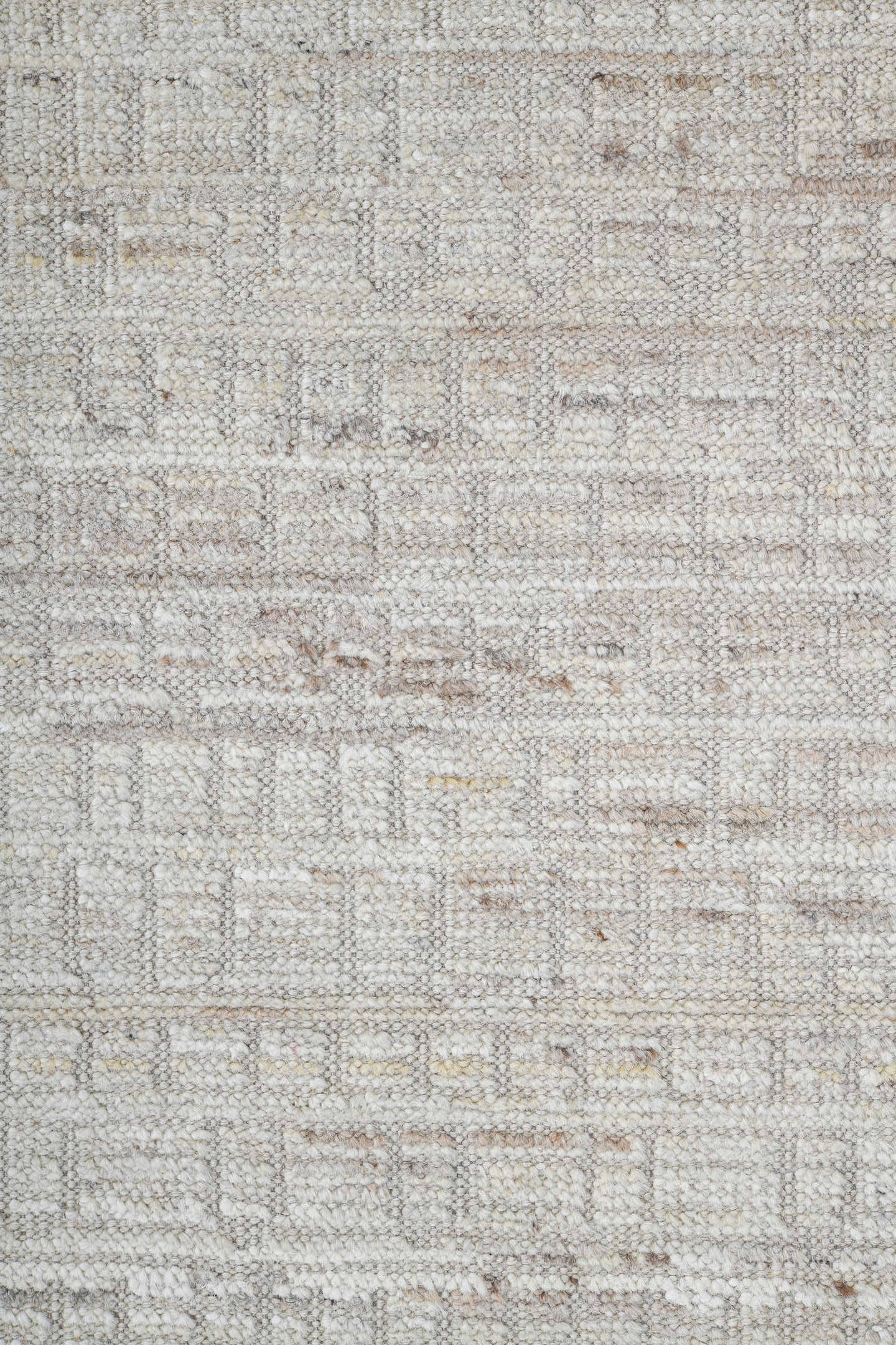 3' x 12' one-of-a-kind handmade vintage Tulu runner rug. Color palette: ivory, beige, taupe, cream, light gray, gray