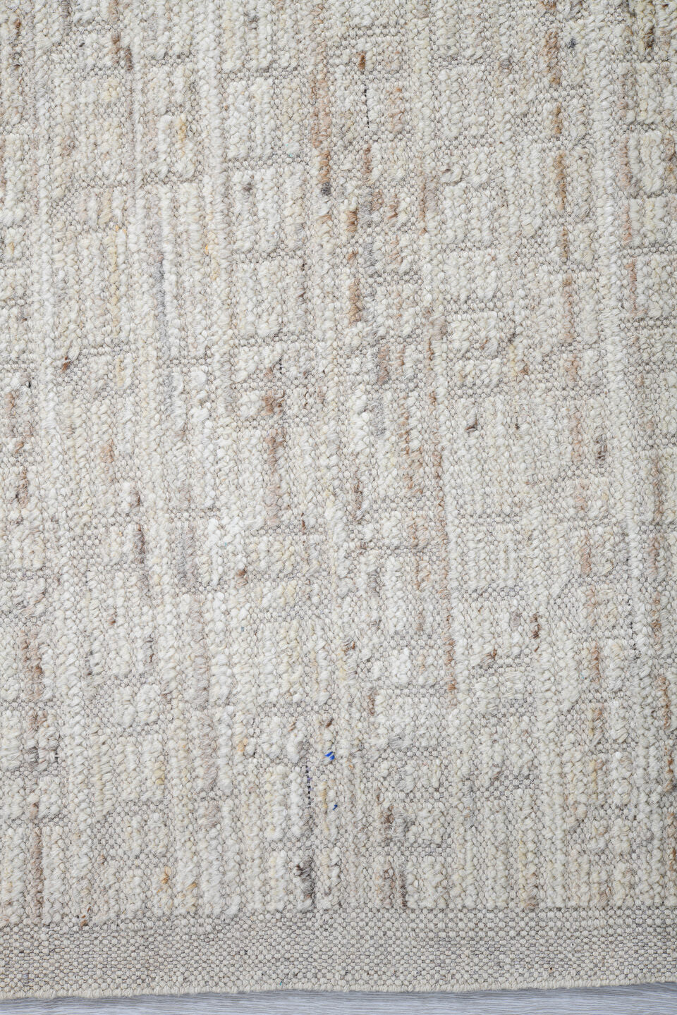 3' x 12' one-of-a-kind handmade vintage Tulu runner rug. Color palette: ivory, beige, taupe, cream, light gray, gray