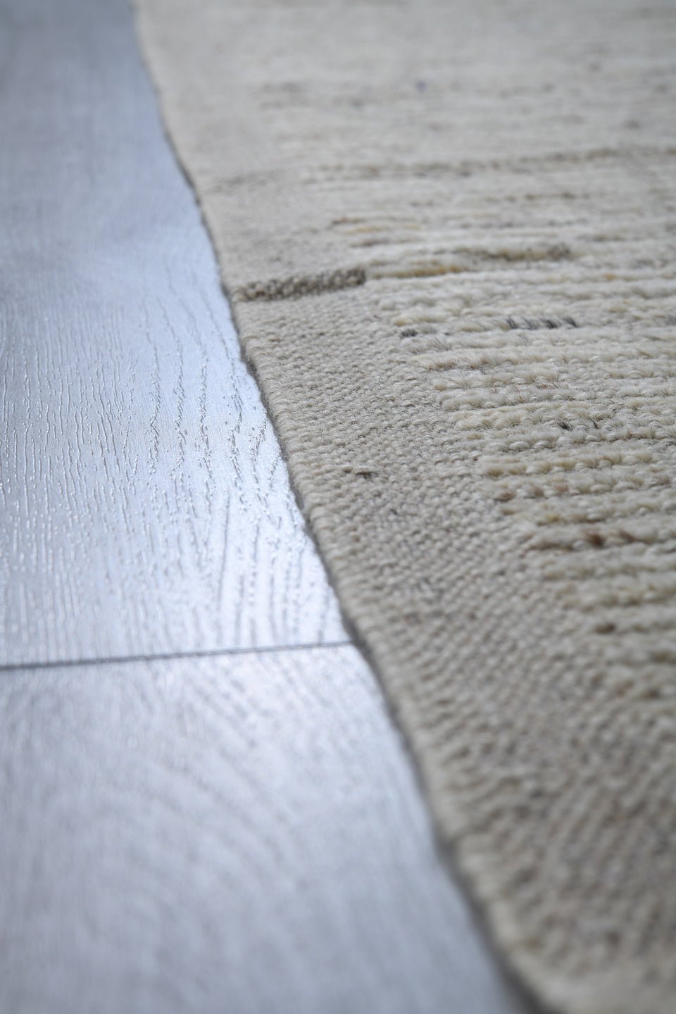 3' x 12' one-of-a-kind handmade vintage Tulu runner rug. Color palette: ivory, beige, taupe, cream, light gray, gray