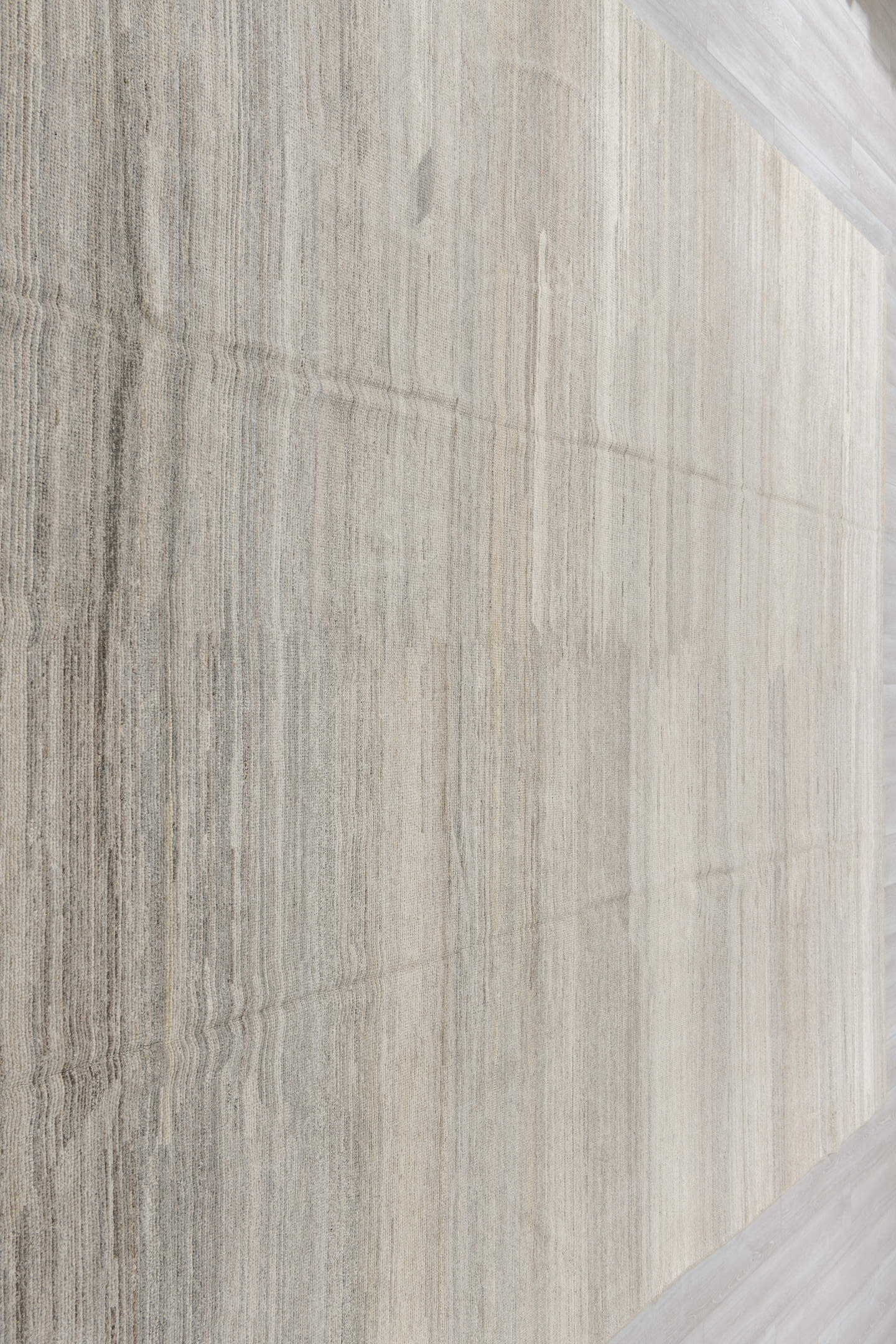 10' x 14' one-of-a-kind handmade vintage Tulu large size rug. Color palette: ivory, beige, taupe, gray, greige