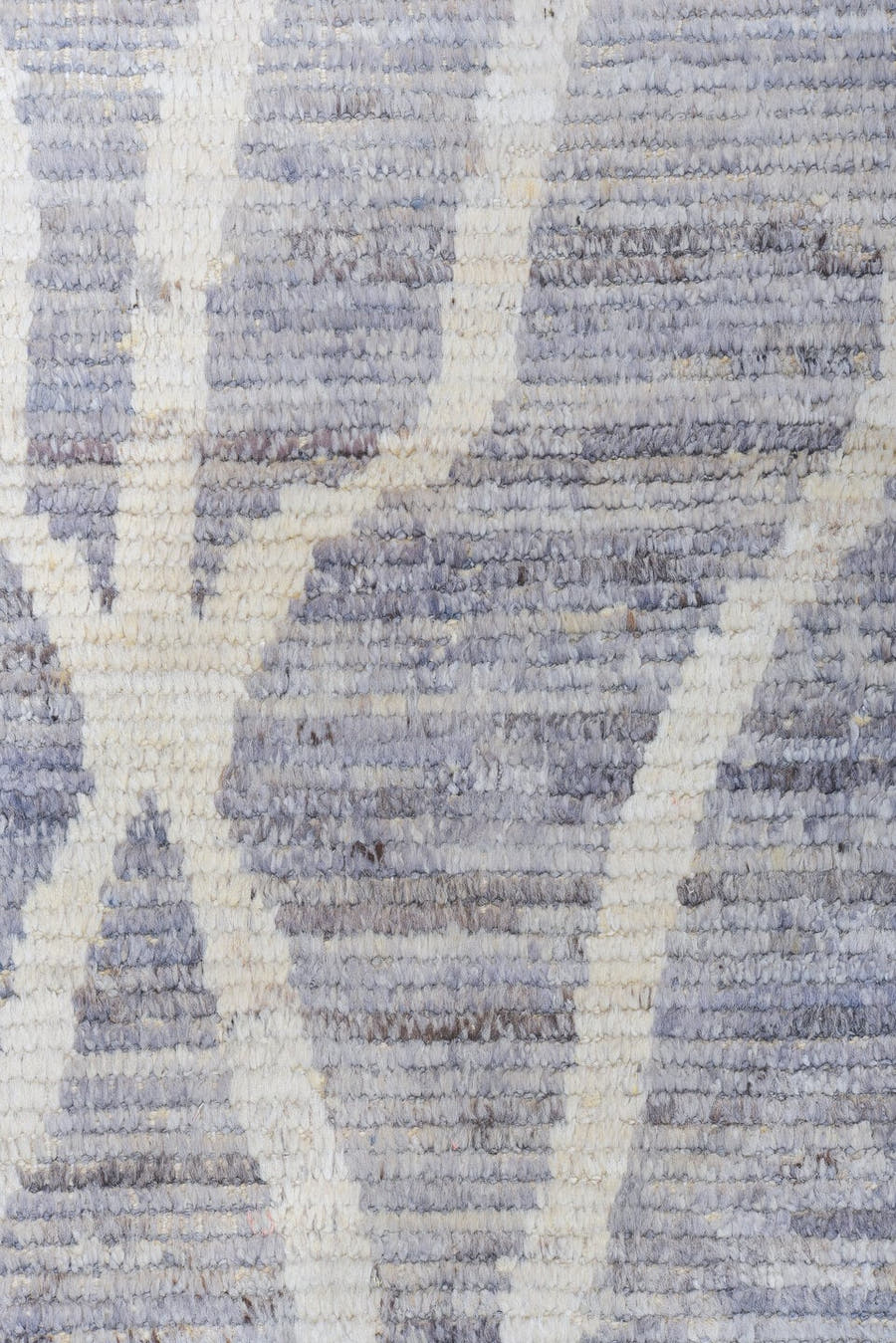 8' x 9' one-of-a-kind handmade vintage Tulu rug. Color palette: gray, ivory, slate, taupe, silver, beige