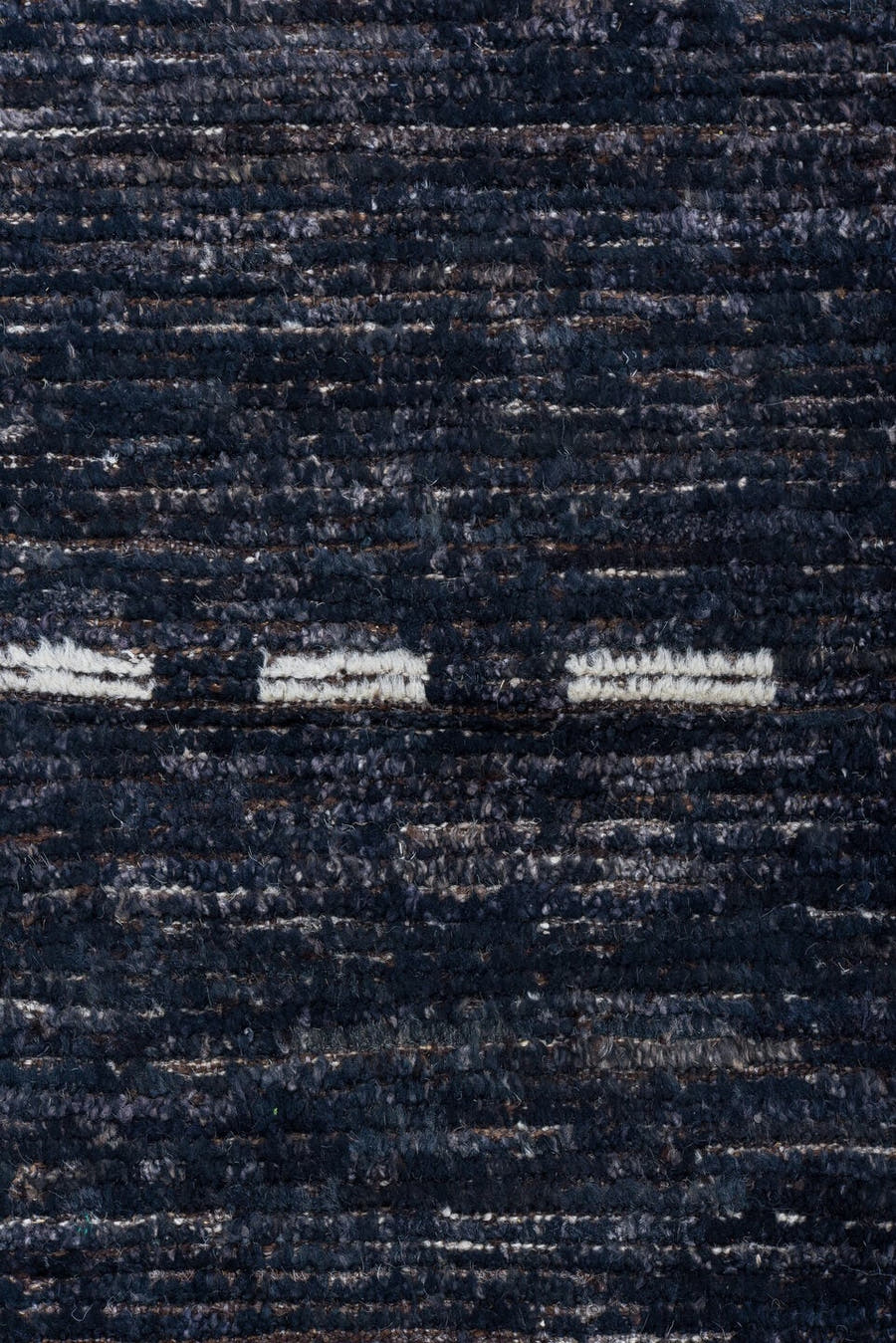 10' x 14' one-of-a-kind handmade vintage Tulu oversize rug. Color palette: charcoal, ivory, slate, taupe, ebony, black, gray