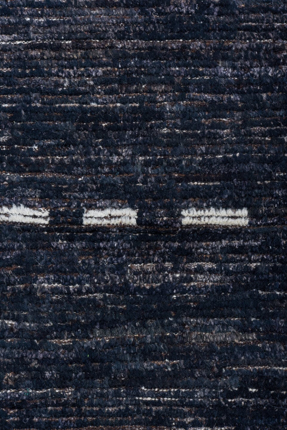 10' x 14' one-of-a-kind handmade vintage Tulu oversize rug. Color palette: charcoal, ivory, slate, taupe, ebony, black, gray