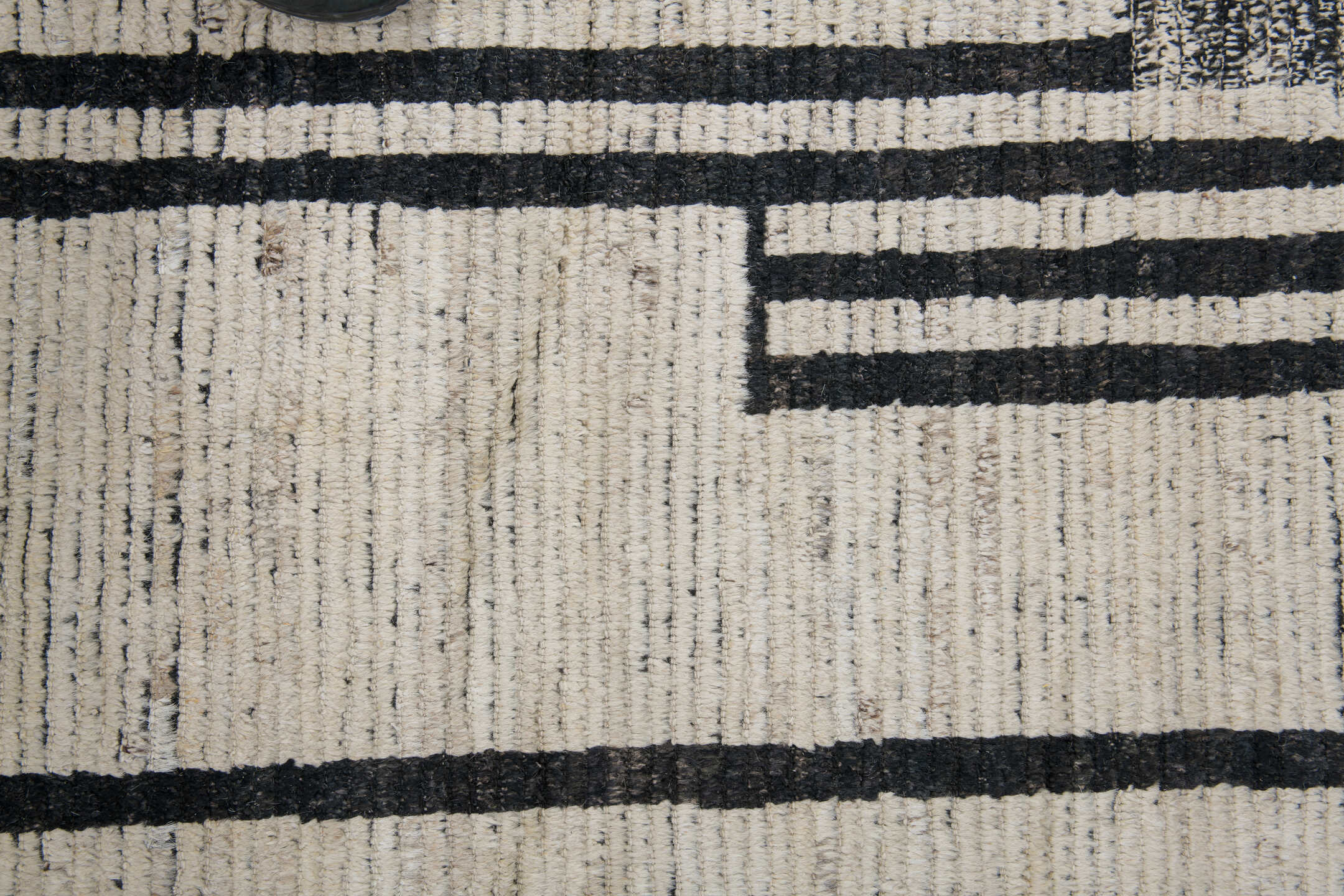 10' x 13' one-of-a-kind handmade vintage Tulu large size rug. Color palette: black, blue, charcoal, dim gray, gainsboro
