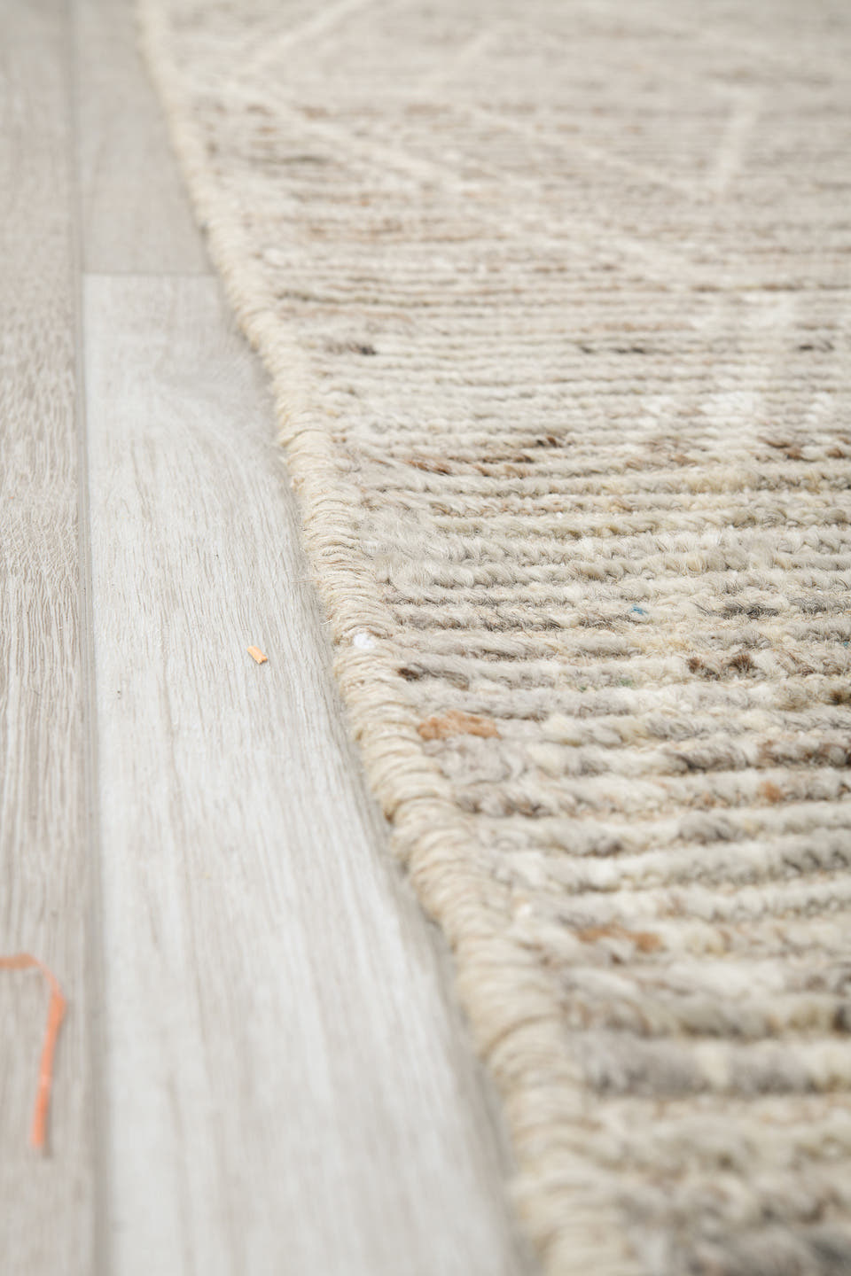 10' x 13' one-of-a-kind handmade vintage Tulu large size rug. Color palette: ivory, beige, cream, taupe, camel, gray