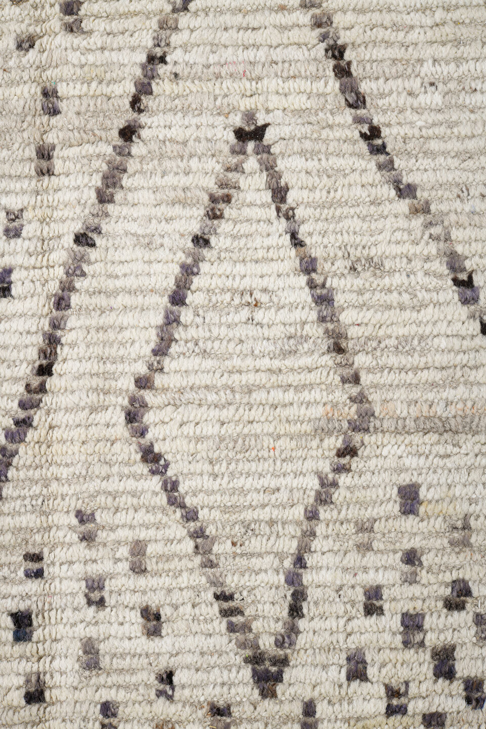 11' x 17' one-of-a-kind handmade vintage Tulu oversize rug. Color palette: ivory, charcoal, taupe, cream, gray, black, beige