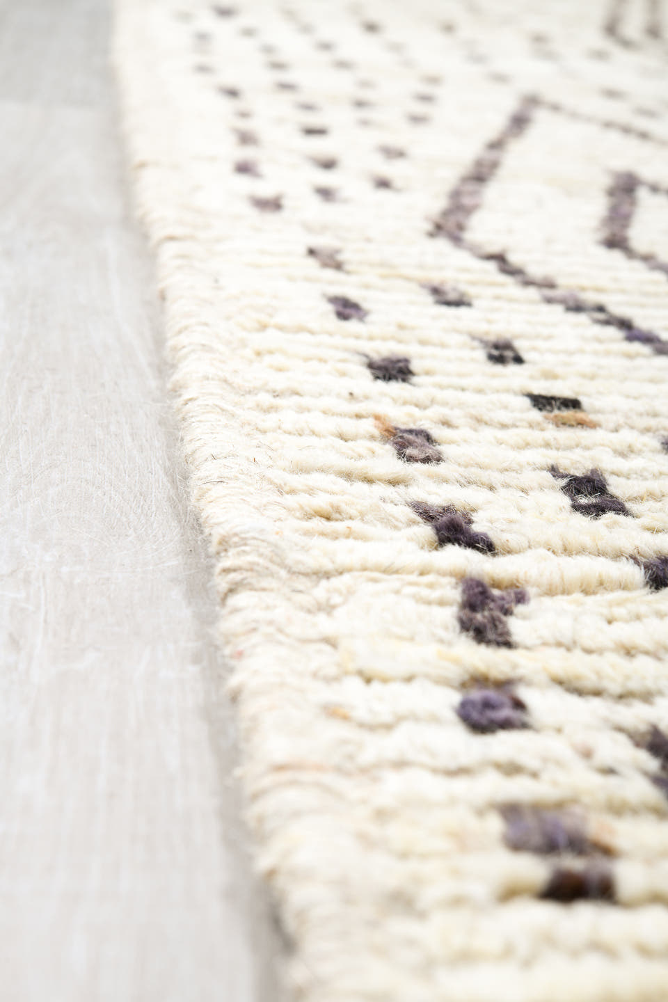 11' x 17' one-of-a-kind handmade vintage Tulu oversize rug. Color palette: ivory, charcoal, taupe, cream, gray, black, beige