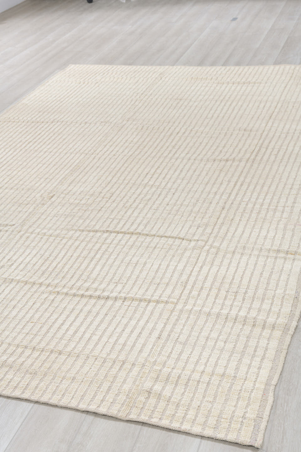 7' x 11' one-of-a-kind handmade vintage Tulu large size rug. Color palette: ivory, cream, beige, taupe, gray