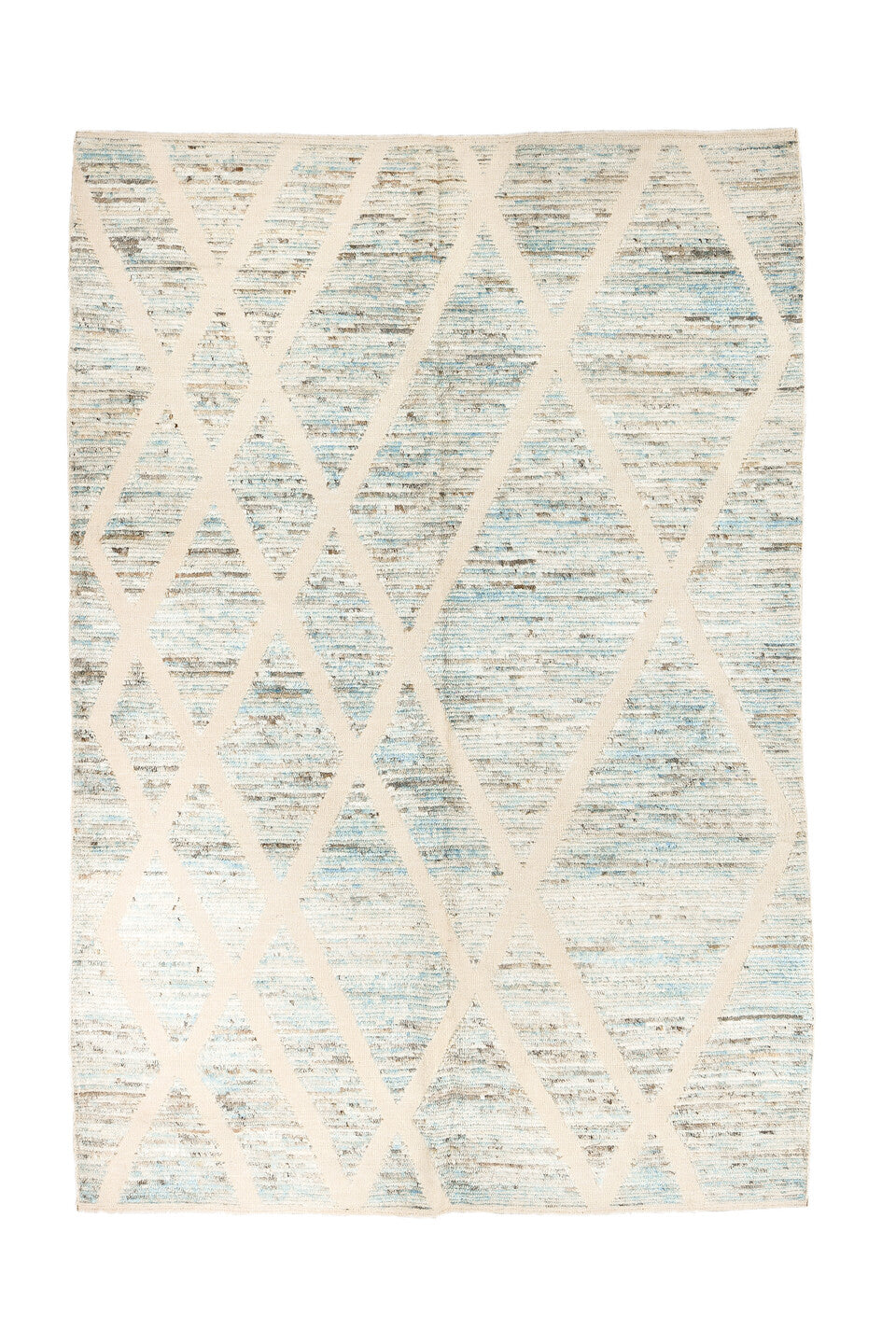 6' x 10' one-of-a-kind handmade vintage Tulu large size rug. Color palette: dark gray, gainsboro, gray, light gray