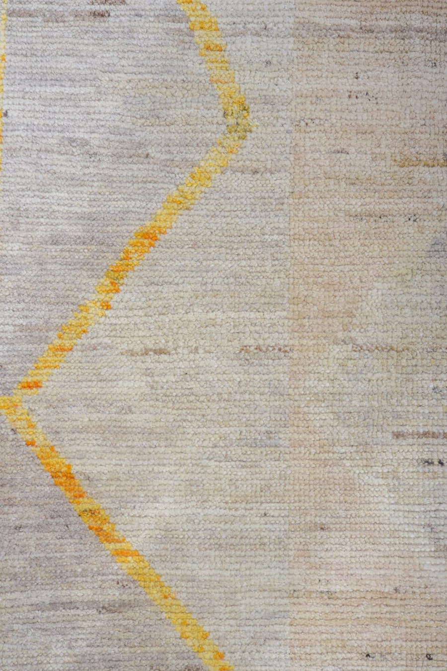 9' x 11' one-of-a-kind handmade vintage Tulu large size rug. Color palette: ivory, pale blue, soft gold, sage, peach, taupe