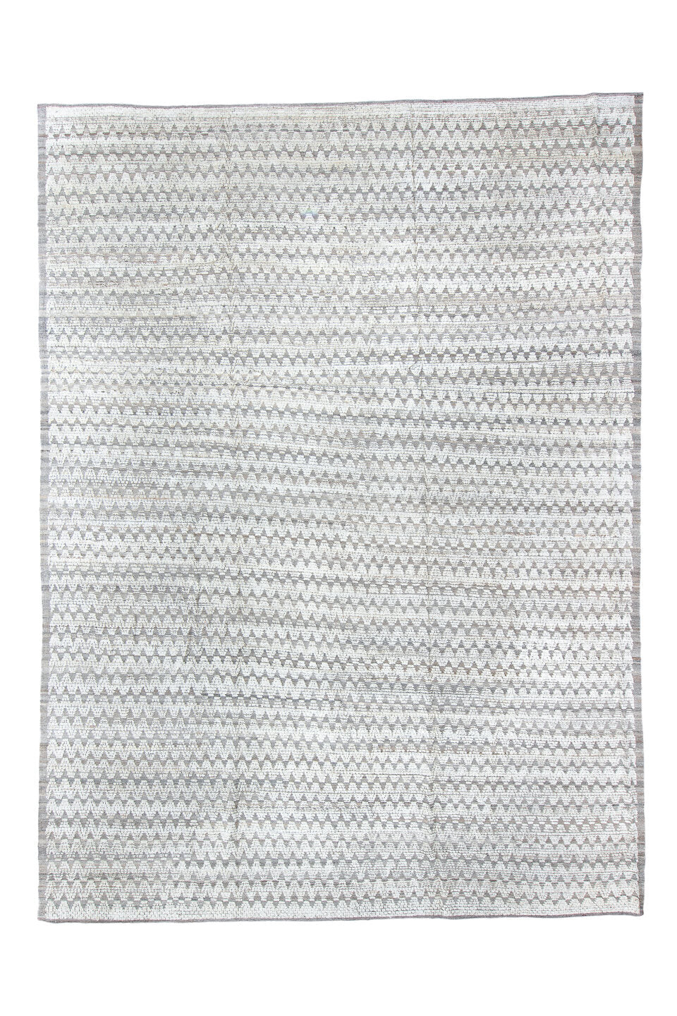 10' x 14' one-of-a-kind handmade vintage Tulu large size rug. Color palette: dark gray, dim gray, gainsboro, gray