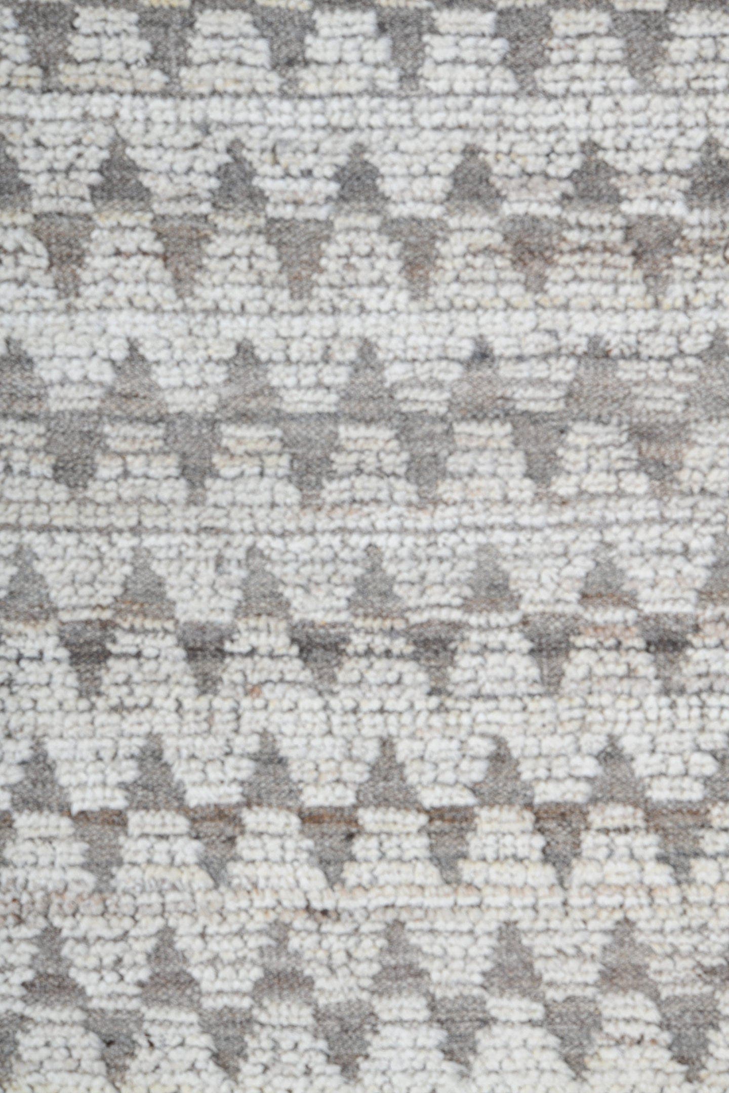 10' x 14' one-of-a-kind handmade vintage Tulu large size rug. Color palette: ivory, gray, taupe, cream, beige