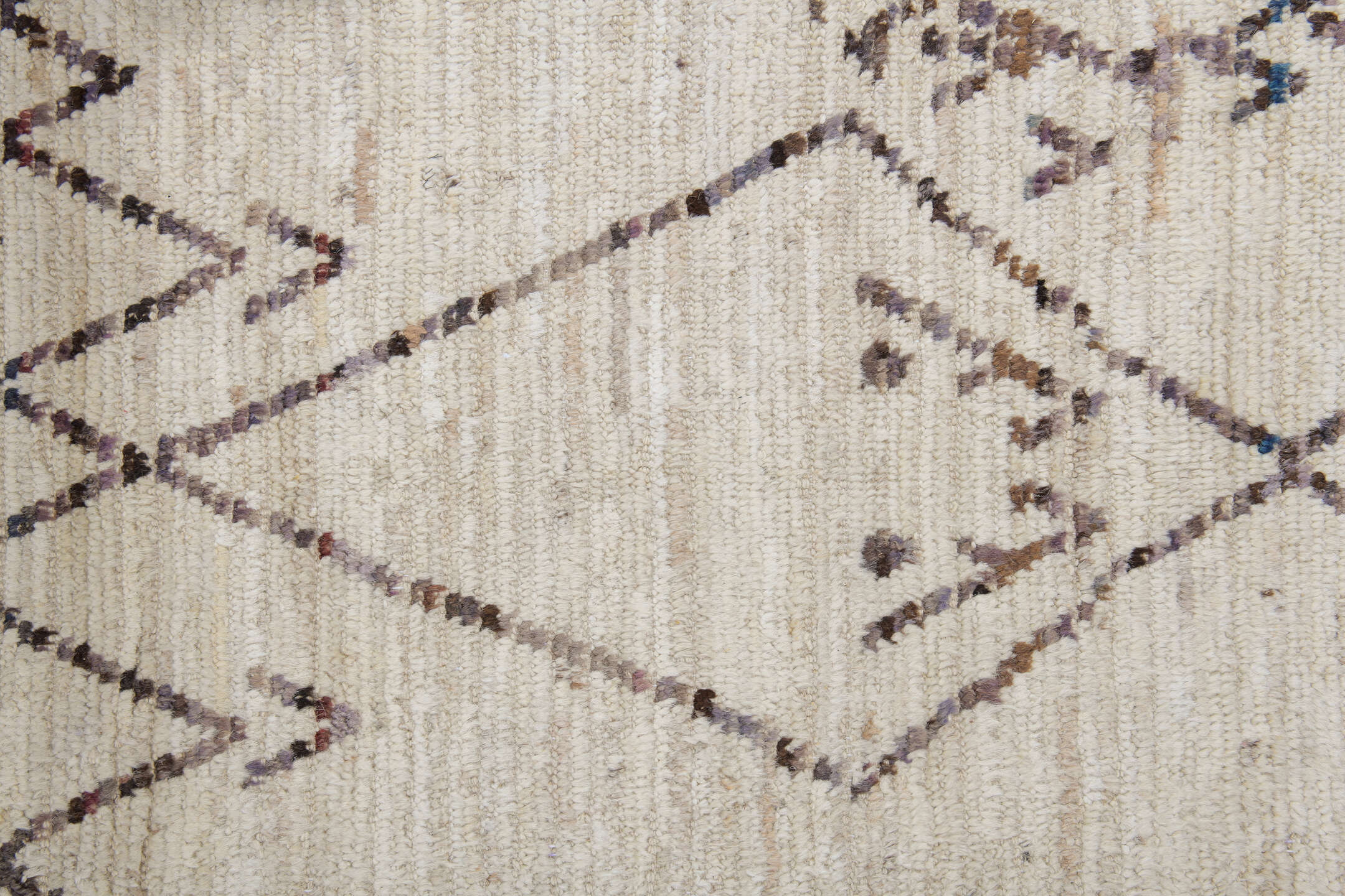 10' x 14' one-of-a-kind handmade vintage Tulu large size rug. Color palette: dark gray, gray, light gray, linen, off-white