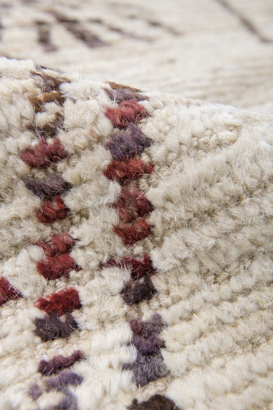 10' x 14' one-of-a-kind handmade vintage Tulu large size rug. Color palette: ivory, charcoal, taupe, brown, camel, gray