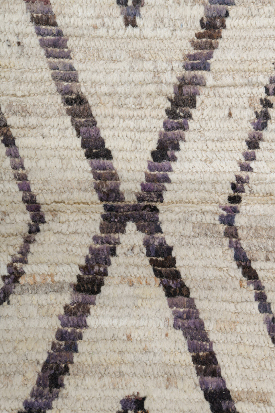 10' x 14' one-of-a-kind handmade vintage Tulu large size rug. Color palette: ivory, cream, charcoal, taupe, brown, black