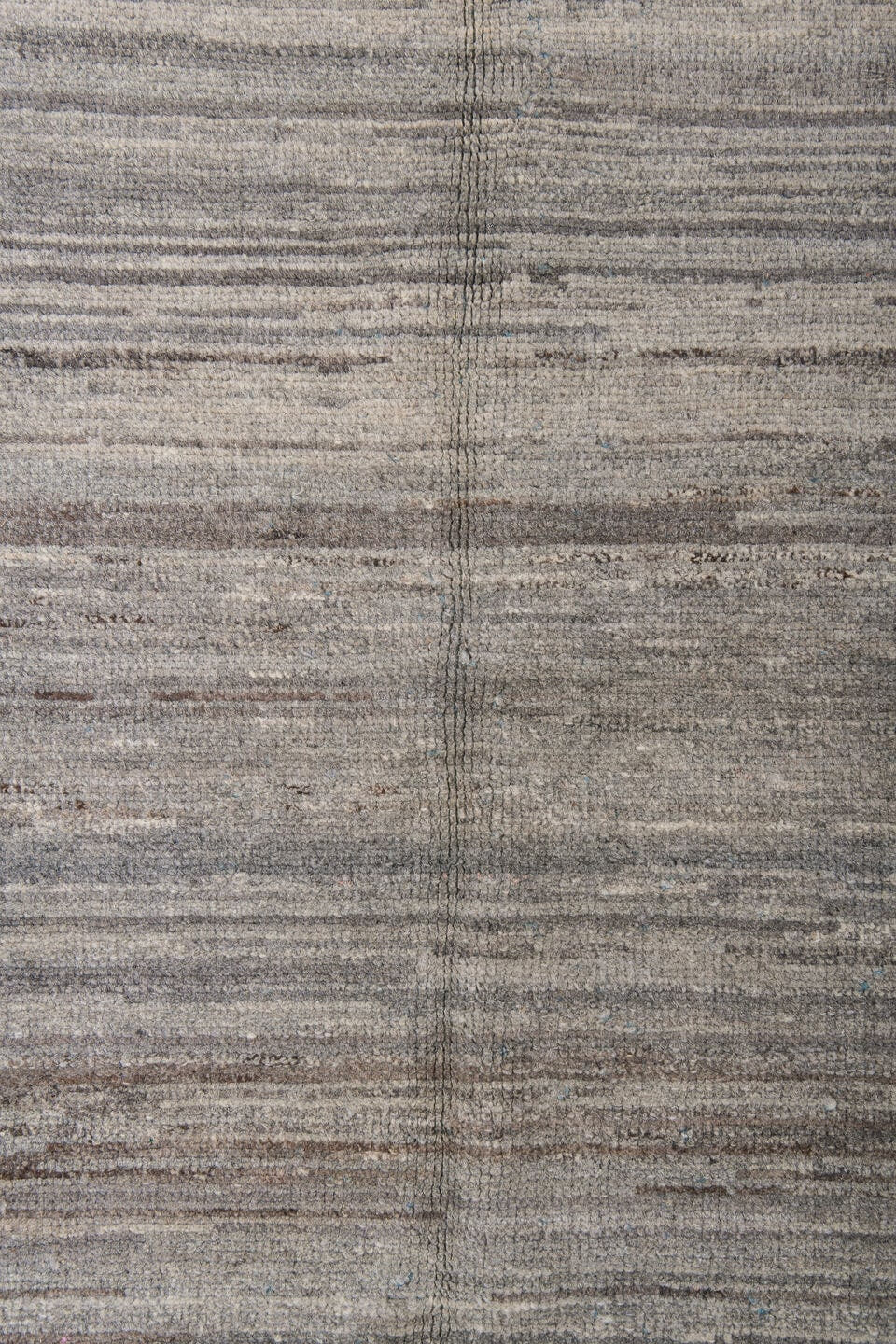 6' x 9' one-of-a-kind handmade vintage Tulu medium size rug. Color palette: taupe, ivory, charcoal, camel, sky_blue, beige