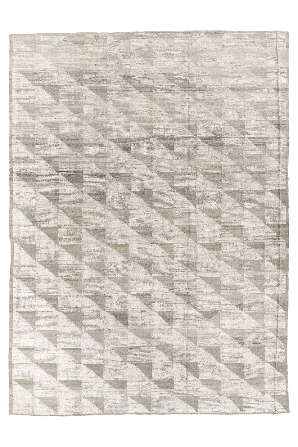 10' x 14' one-of-a-kind handmade vintage Tulu large size rug. Color palette: beige, gainsboro, gray, light gray, linen