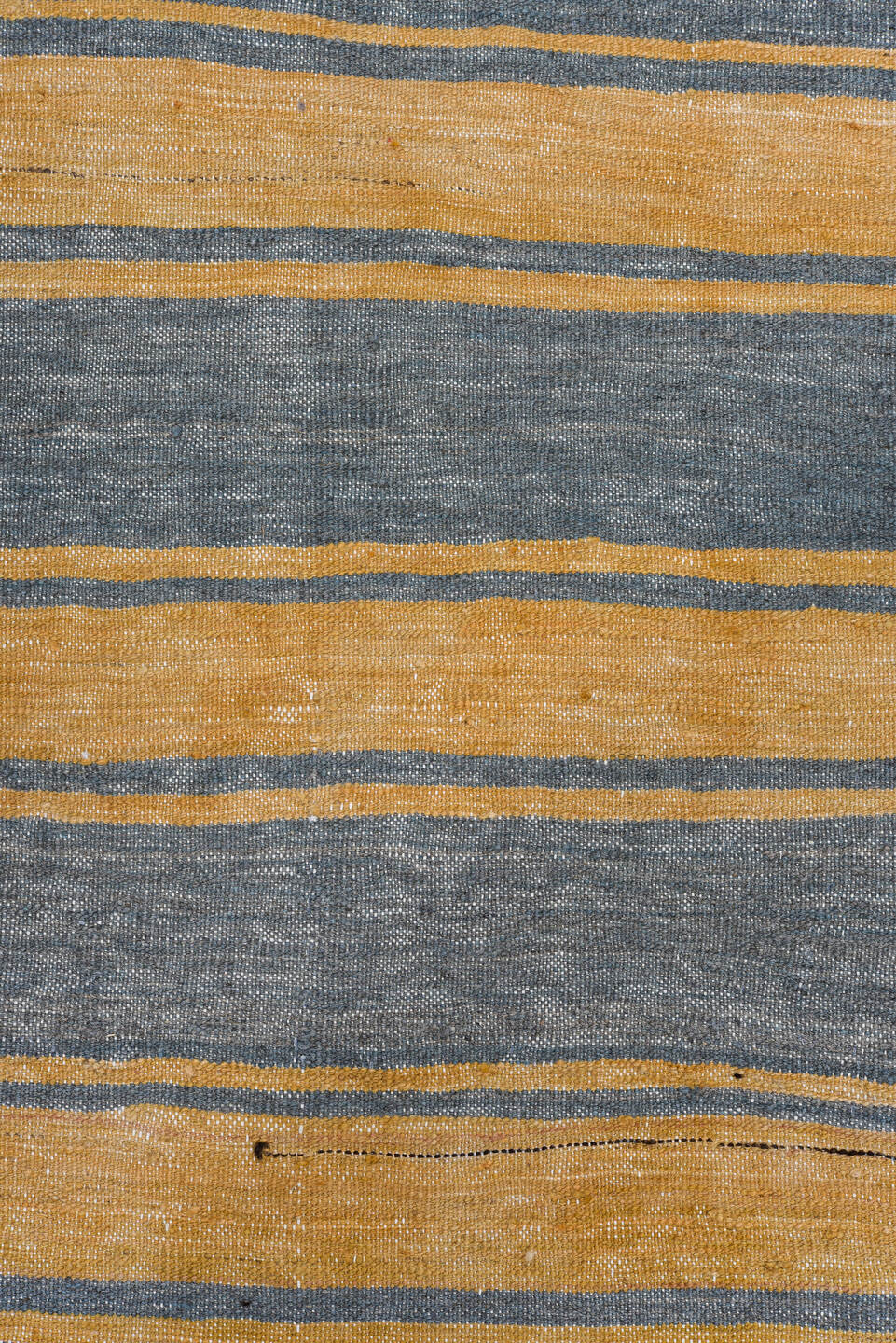 9' x 11' one-of-a-kind handmade vintage Kilim large size rug. Color palette: black, blue, brown, burlywood, dark gray, gray