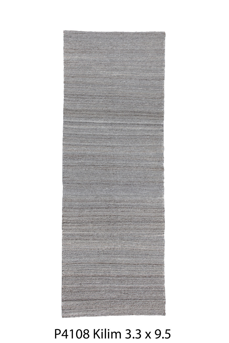 3' x 9' one-of-a-kind handmade vintage Kilim runner rug. Color palette: black, dark gray, dim gray, gainsboro, gray