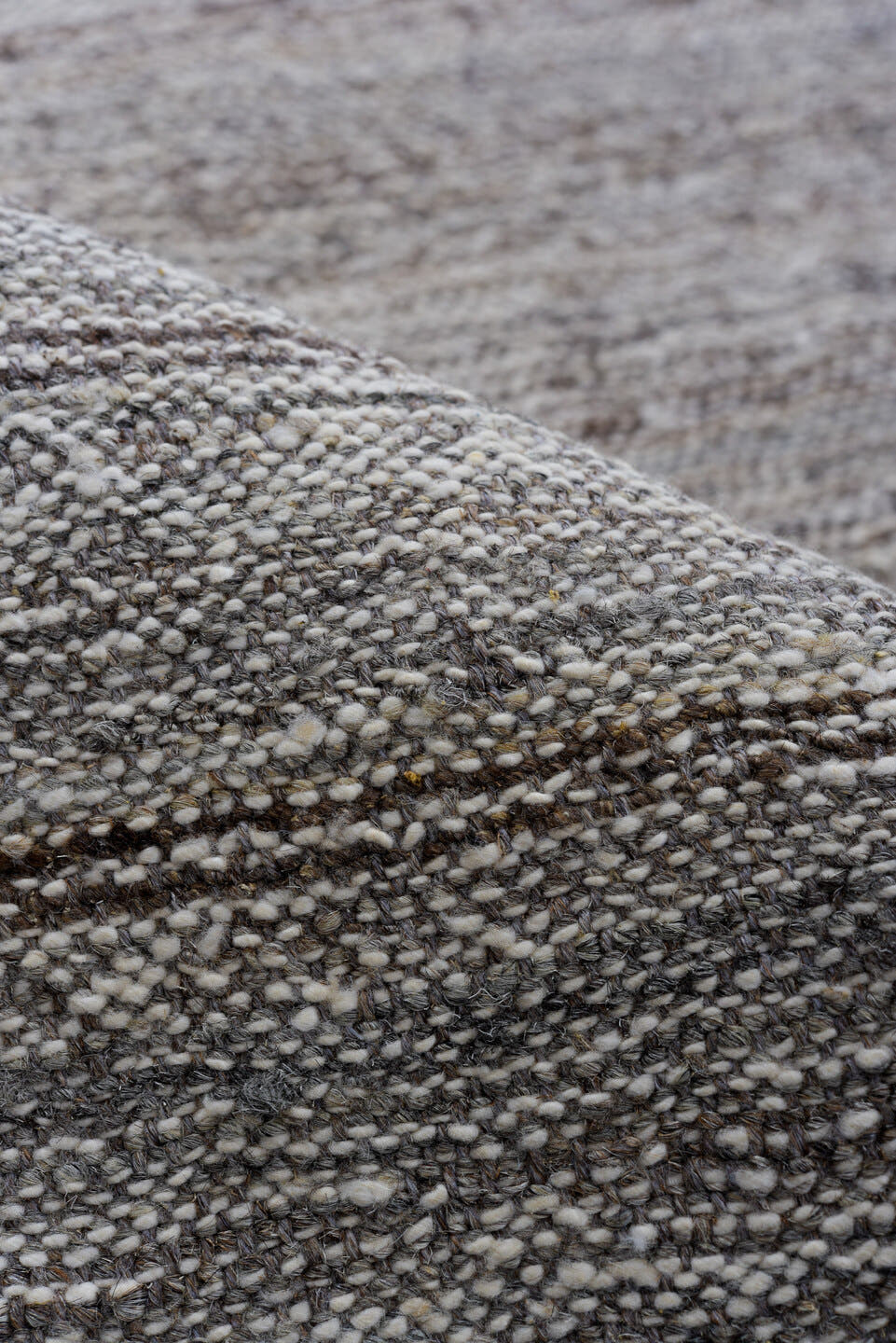 3' x 9' one-of-a-kind handmade vintage Kilim runner rug. Color palette: gray, taupe, ivory, charcoal, beige, black