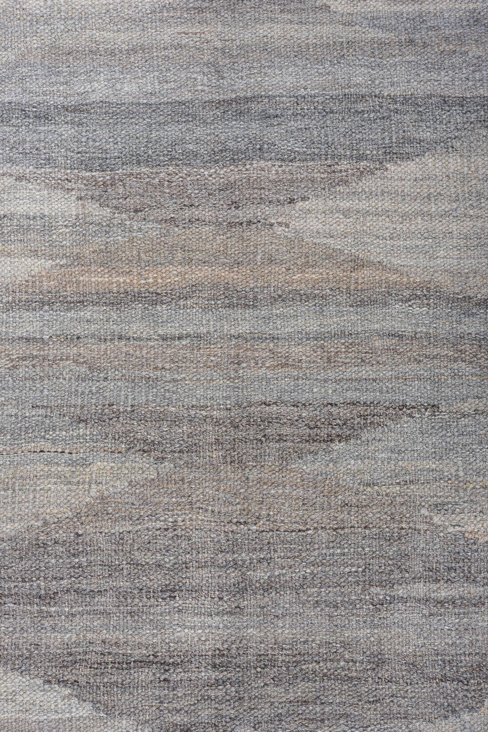 9' x 12' one-of-a-kind handmade vintage Kilim large size rug. Color palette: gray, ivory, taupe, charcoal, greige, beige