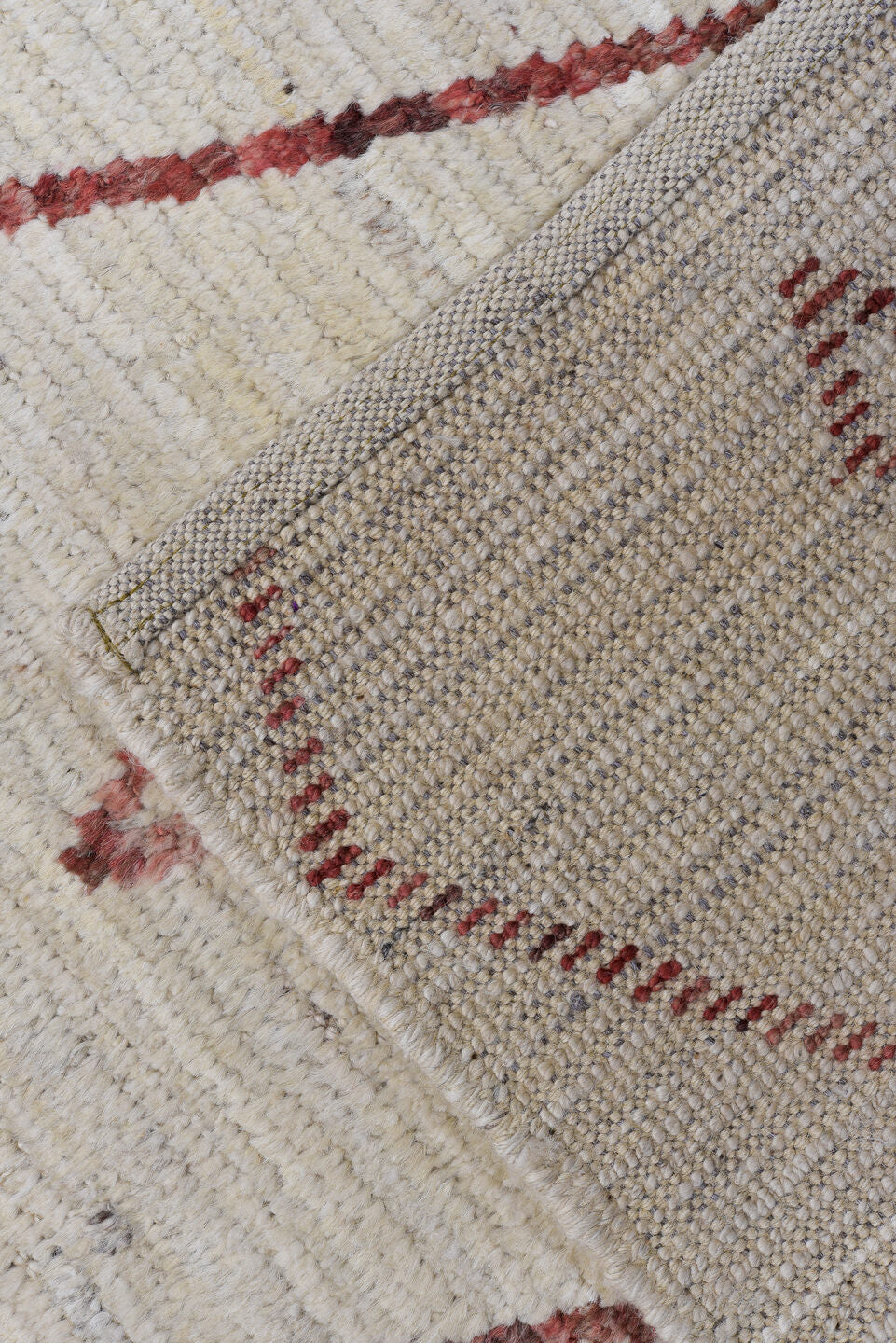 6' x 8' one-of-a-kind handmade vintage Tulu medium size rug. Color palette: ivory, rust, taupe, brown, terracotta, beige