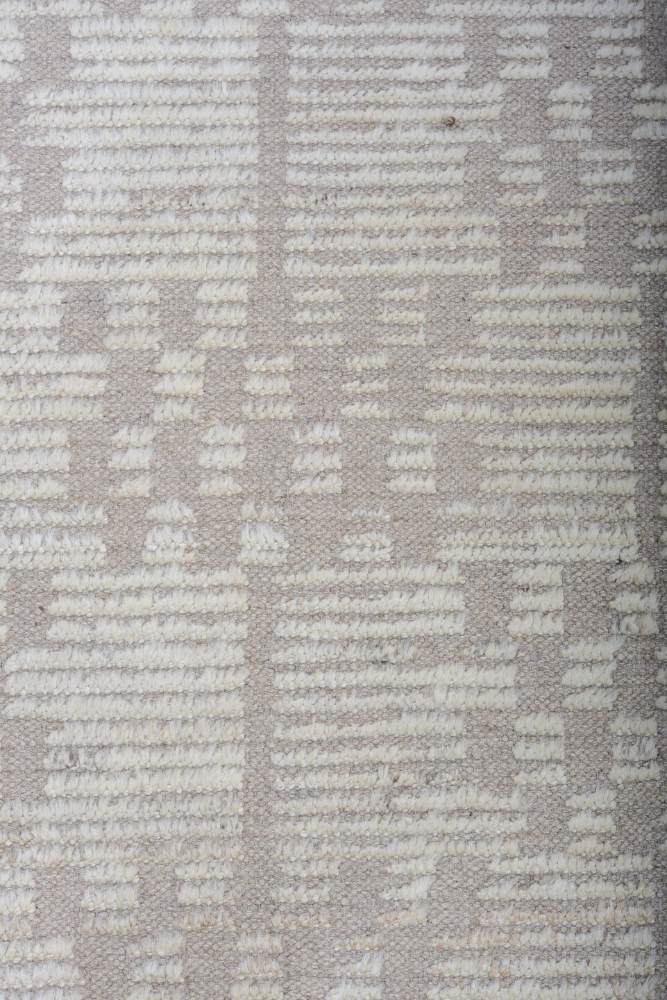 6' x 8' one-of-a-kind handmade vintage Tulu medium size rug. Color palette: ivory, taupe, greige, beige, gray
