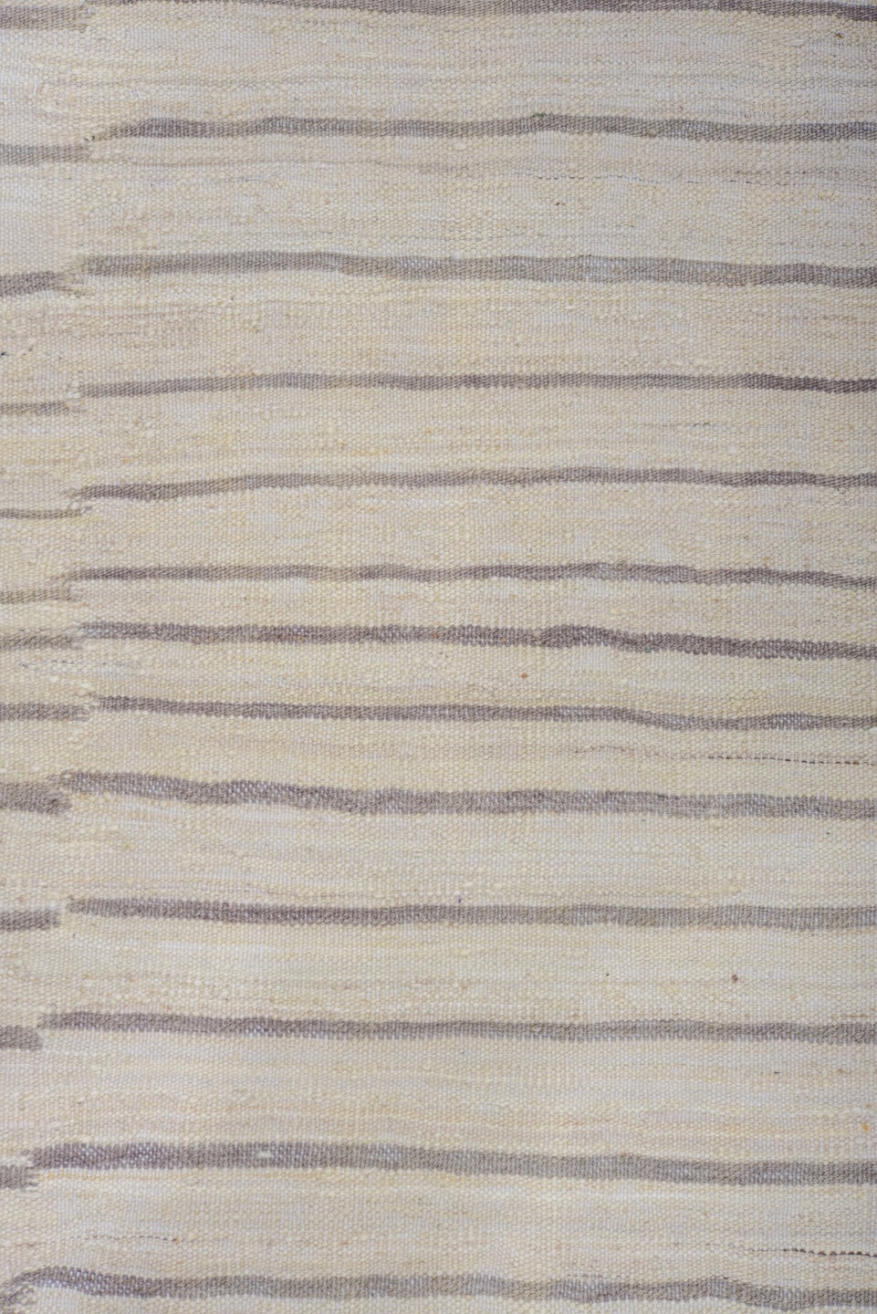 8' x 12' one-of-a-kind handmade vintage Kilim large size rug. Color palette: ivory, taupe, charcoal, cream, beige, gray