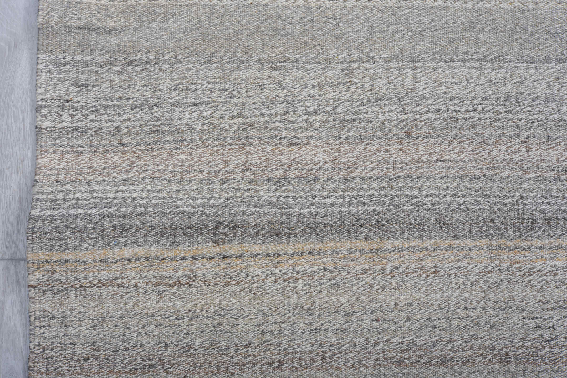 3' x 13' one-of-a-kind handmade vintage Kilim runner rug. Color palette: black, charcoal, dark gray, gainsboro, gray