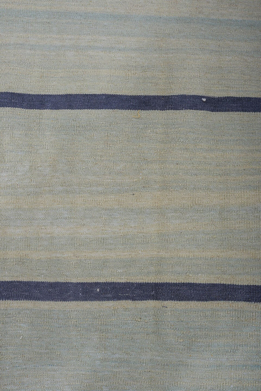 9' x 12' one-of-a-kind handmade vintage Kilim large size rug. Color palette: pale blue, indigo, ivory, light blue, purple
