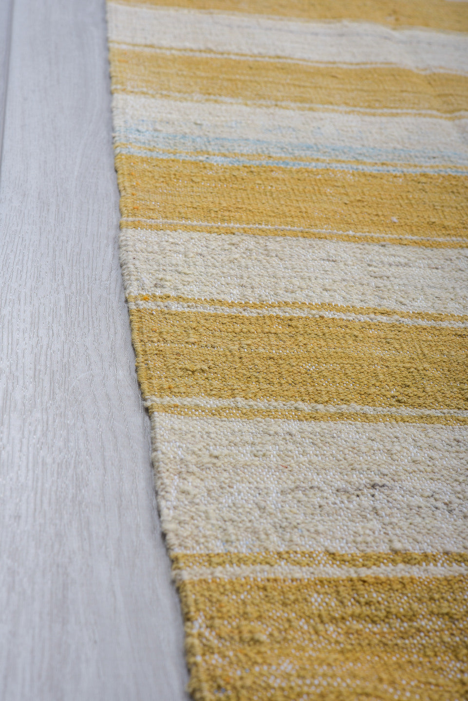 8' x 12' one-of-a-kind handmade vintage Kilim large size rug. Color palette: ivory, camel, gold, cream, beige