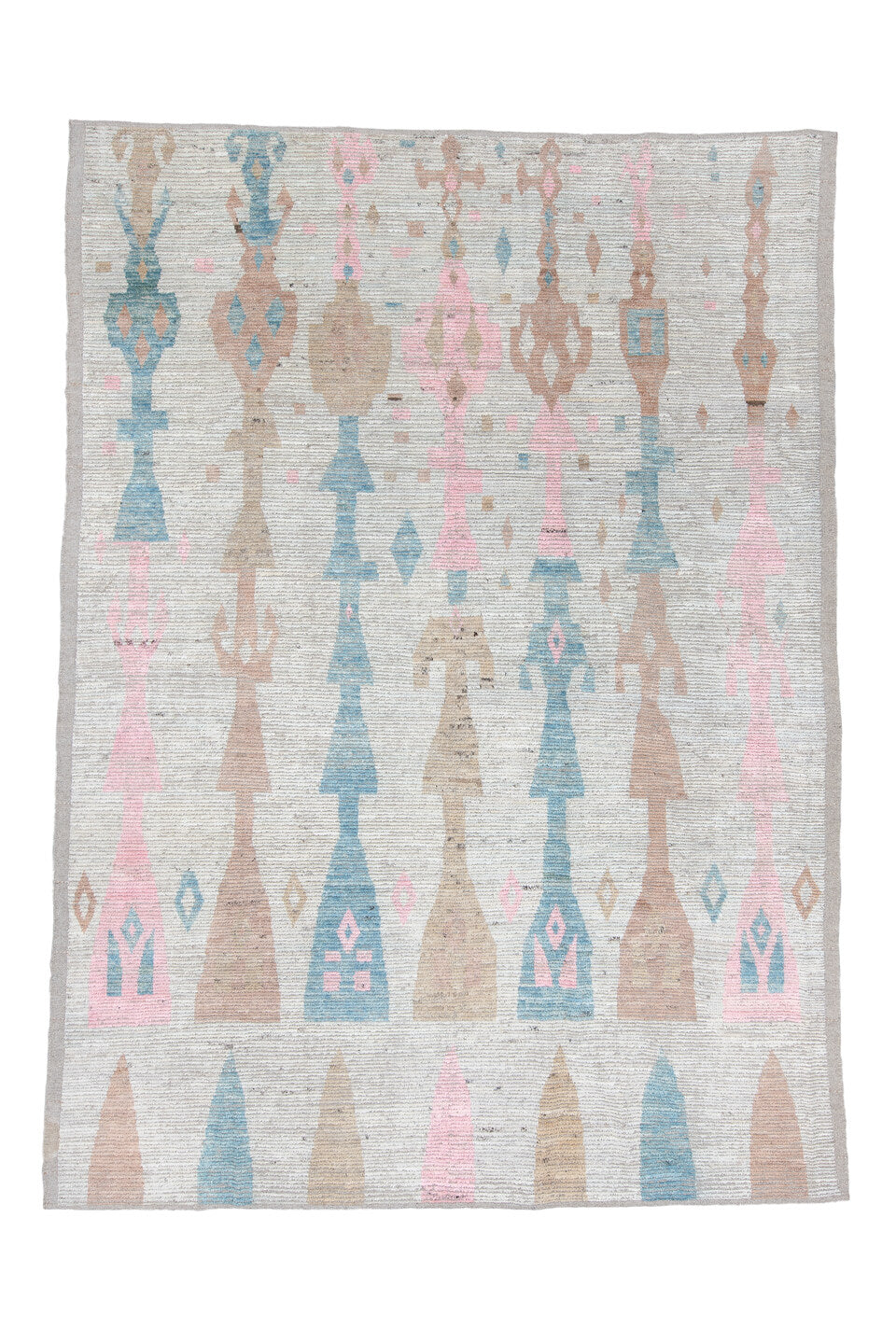 9' x 12' one-of-a-kind handmade vintage Tulu large size rug. Color palette: black, brown, charcoal, dark gray, gainsboro