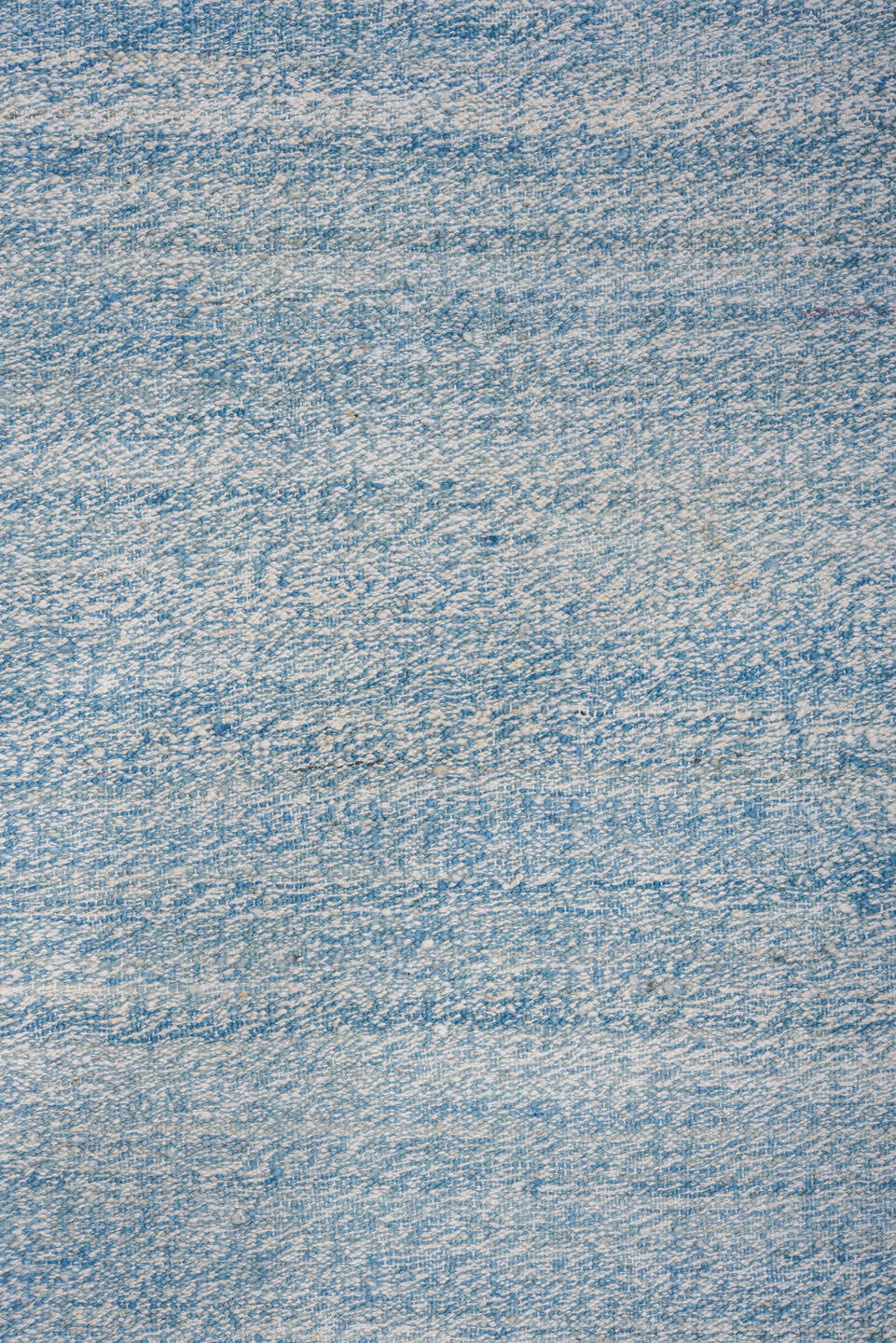 8' x 12' one-of-a-kind handmade vintage Kilim large size rug. Color palette: sky blue, powder blue, ivory, light blue