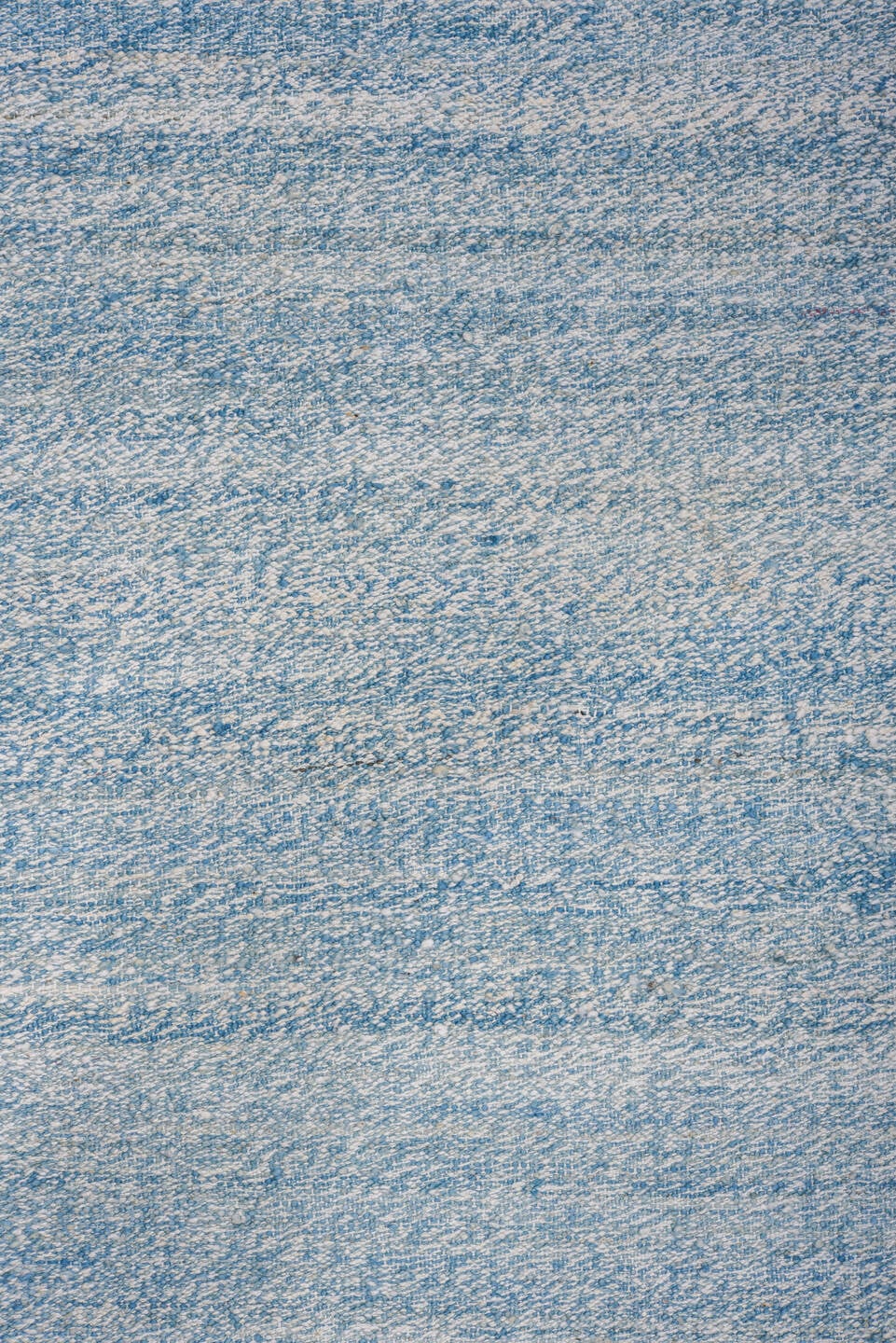 8' x 12' one-of-a-kind handmade vintage Kilim large size rug. Color palette: sky blue, powder blue, ivory, light blue