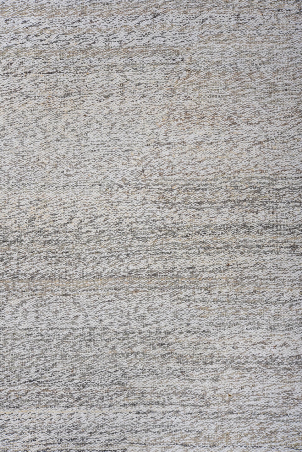 10' x 14' one-of-a-kind handmade vintage Kilim large size rug. Color palette: ivory, light gray, silver, taupe, gray, beige