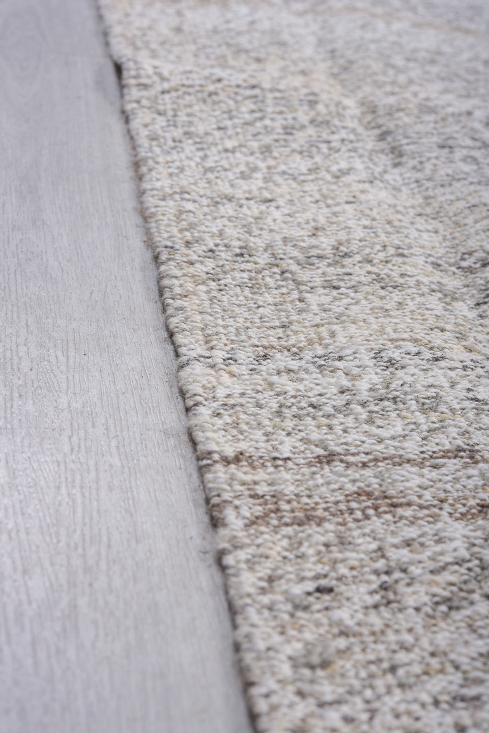 10' x 14' one-of-a-kind handmade vintage Kilim large size rug. Color palette: ivory, light gray, silver, taupe, gray, beige