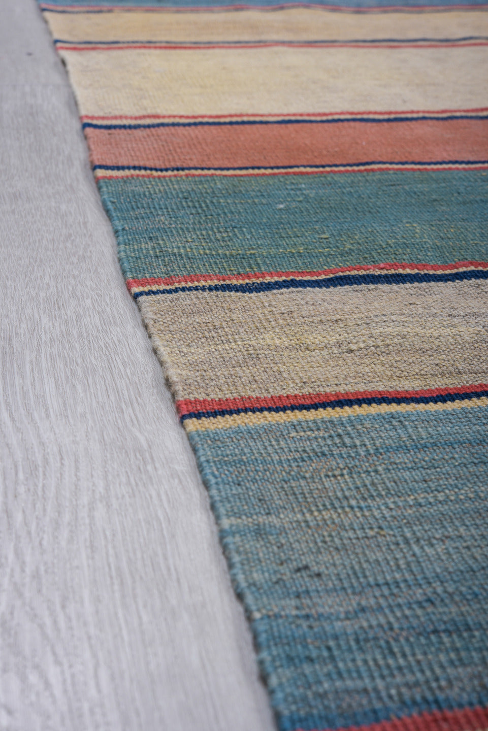 8' x 11' one-of-a-kind handmade vintage Kilim large size rug. Color palette: blue, brown, dark gray, fiord, gray, light blue