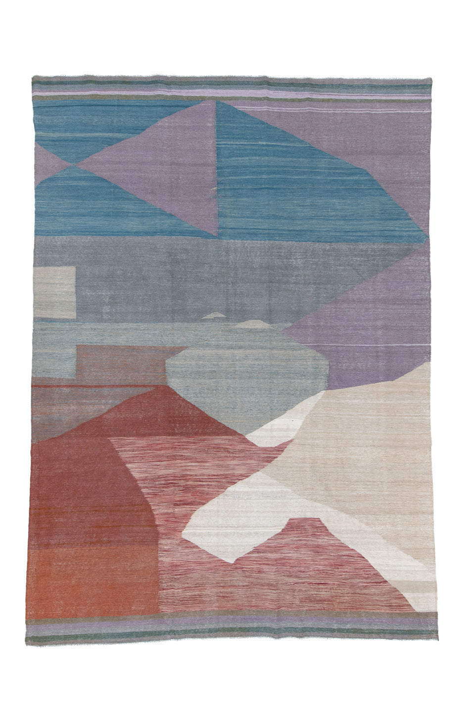 8' x 11' one-of-a-kind handmade vintage Kilim large size rug. Color palette: black, brown, charcoal, dark gray, dim gray