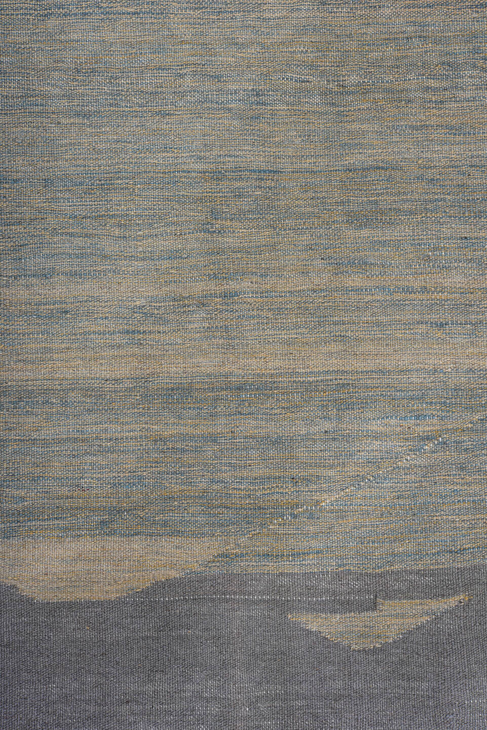 8' x 11' one-of-a-kind handmade vintage Kilim large size rug. Color palette: ivory, lavender, teal, rust, gray, rose, sage