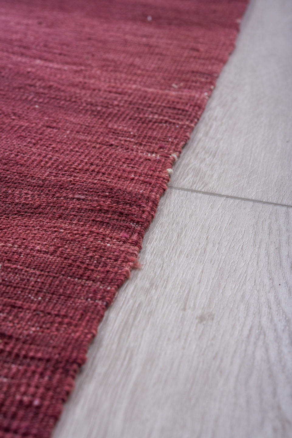 8' x 12' one-of-a-kind handmade vintage Kilim large size rug. Color palette: ivory, burgundy, plum, rust, charcoal, pink