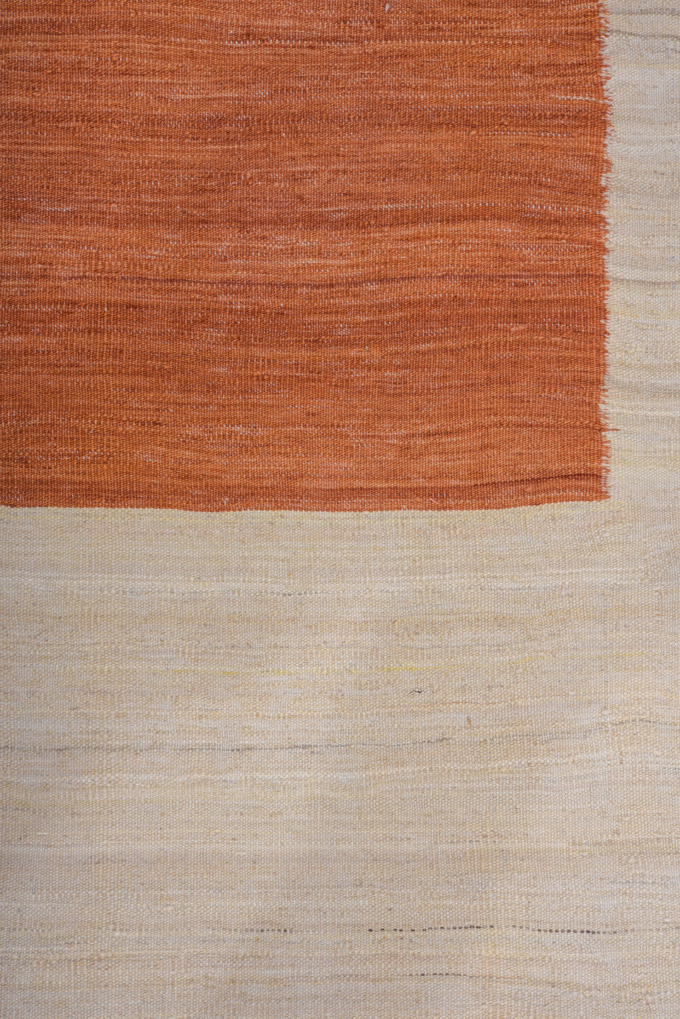 8' x 12' one-of-a-kind handmade vintage Kilim large size rug. Color palette: ivory, burgundy, plum, rust, charcoal, pink