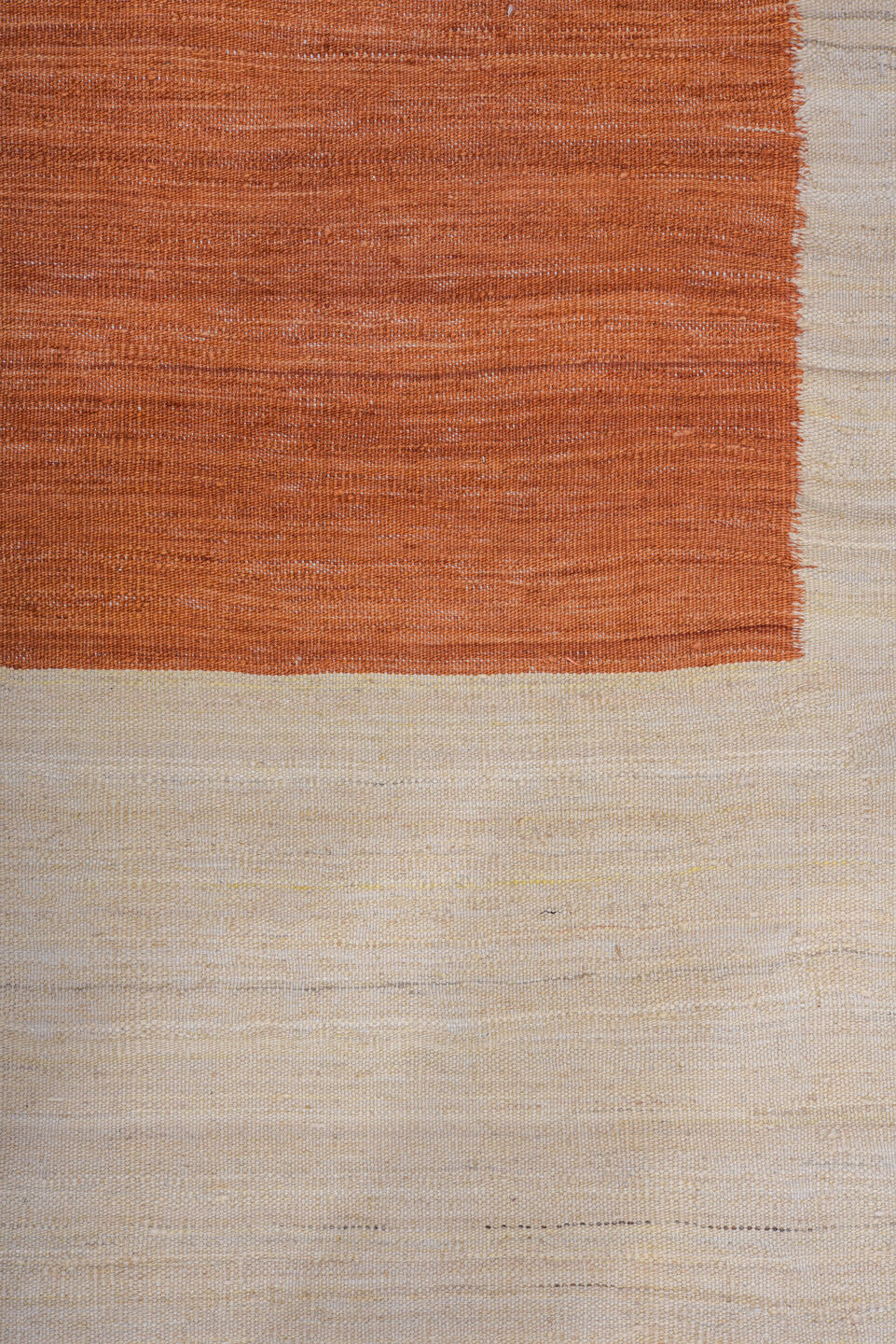 8' x 12' one-of-a-kind handmade vintage Kilim large size rug. Color palette: ivory, burgundy, plum, rust, charcoal, pink