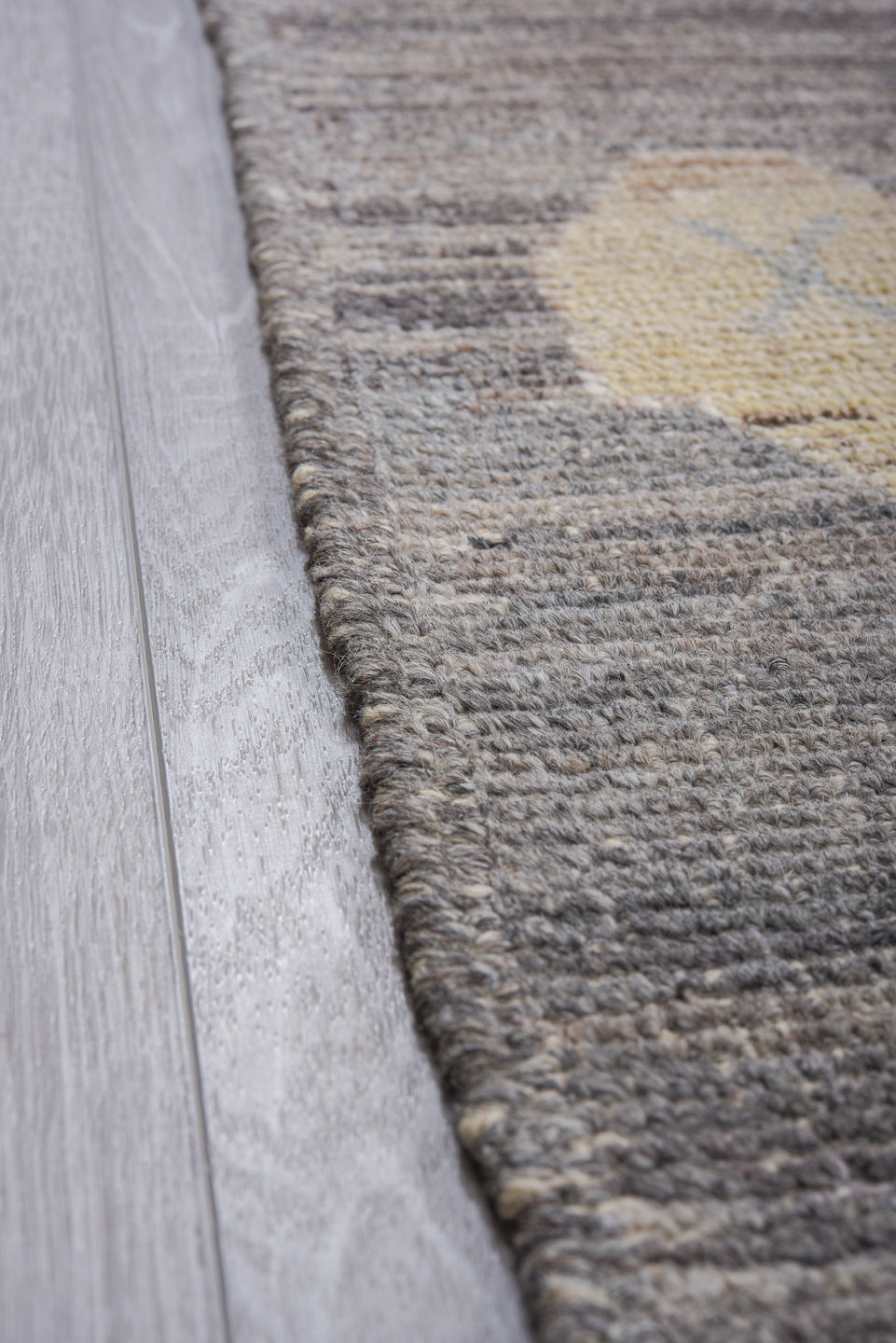 10' x 14' one-of-a-kind handmade vintage Tulu large size rug. Color palette: dark gray, dim gray, gray, light blue